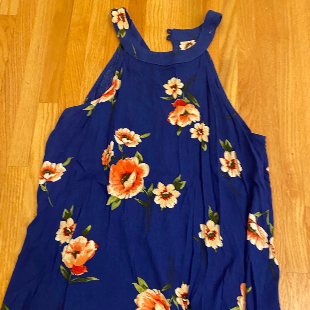 Floral Blue Tank Top